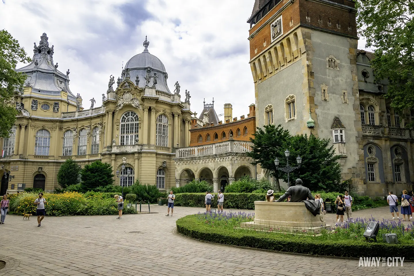 Inside Vajdahunyad Castle located in Budapest City Park, one of the best things to do on a Budapest city break.