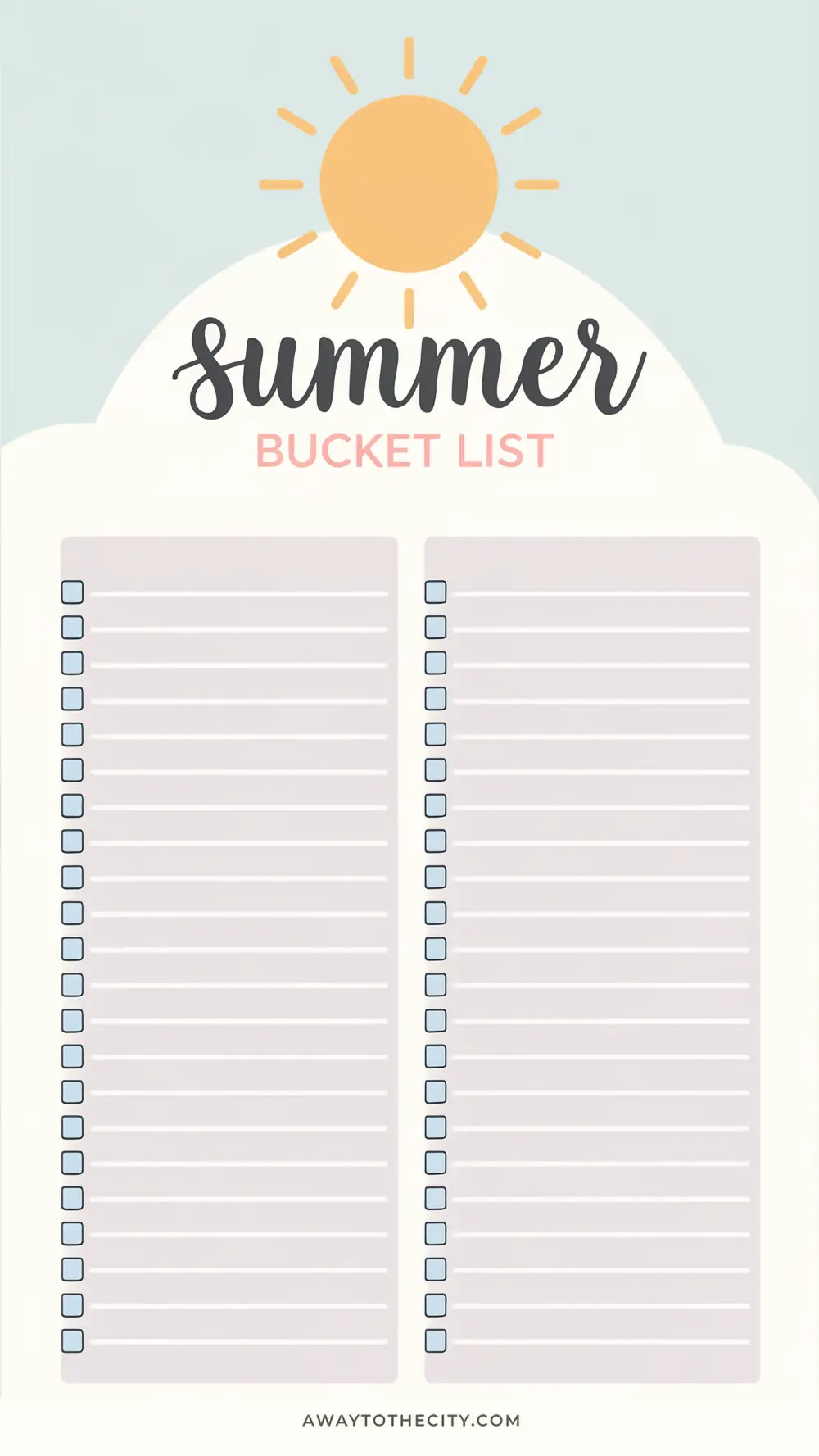 ATTC Summer Bucket List Printable 3