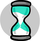 An illustration of an egg timer.