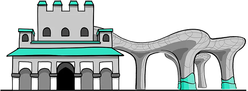 A stylised illustration depicts Seville's Setas de Sevilla and Granada's Alhambra, two iconic landmarks in Southern Spain, Andalusia.