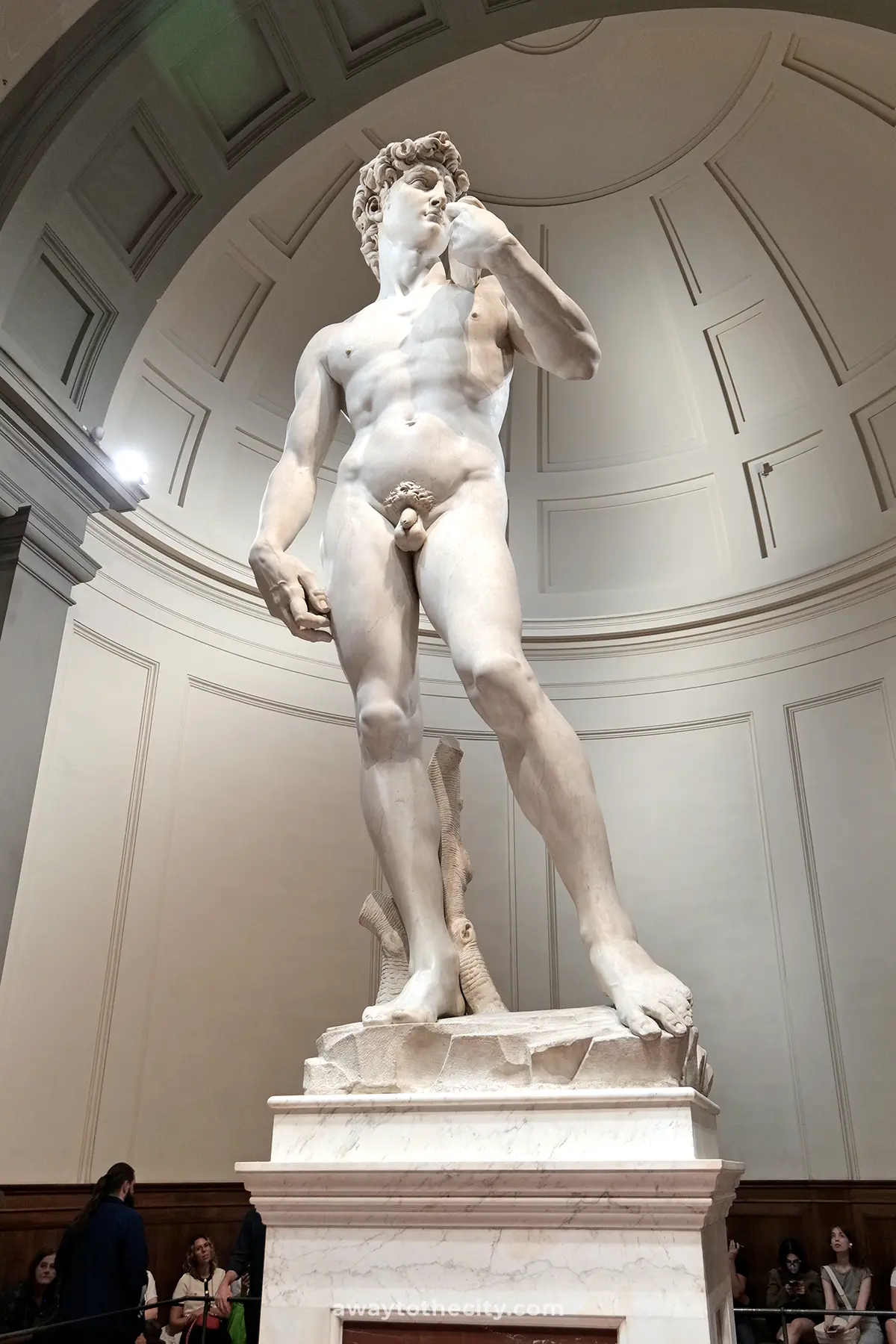 Michelangelo's colossal marble David sculpture in the Accademia Gallery is a highlight for a 2-day Florence itinerary.