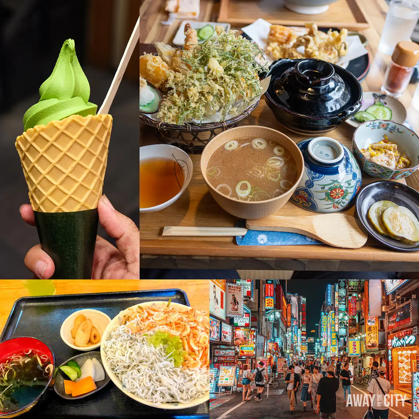 Japan Tokyo Best Things to Do Eat your way through Tokyo Matcha Ice Cream Tempura Shinjuku Street